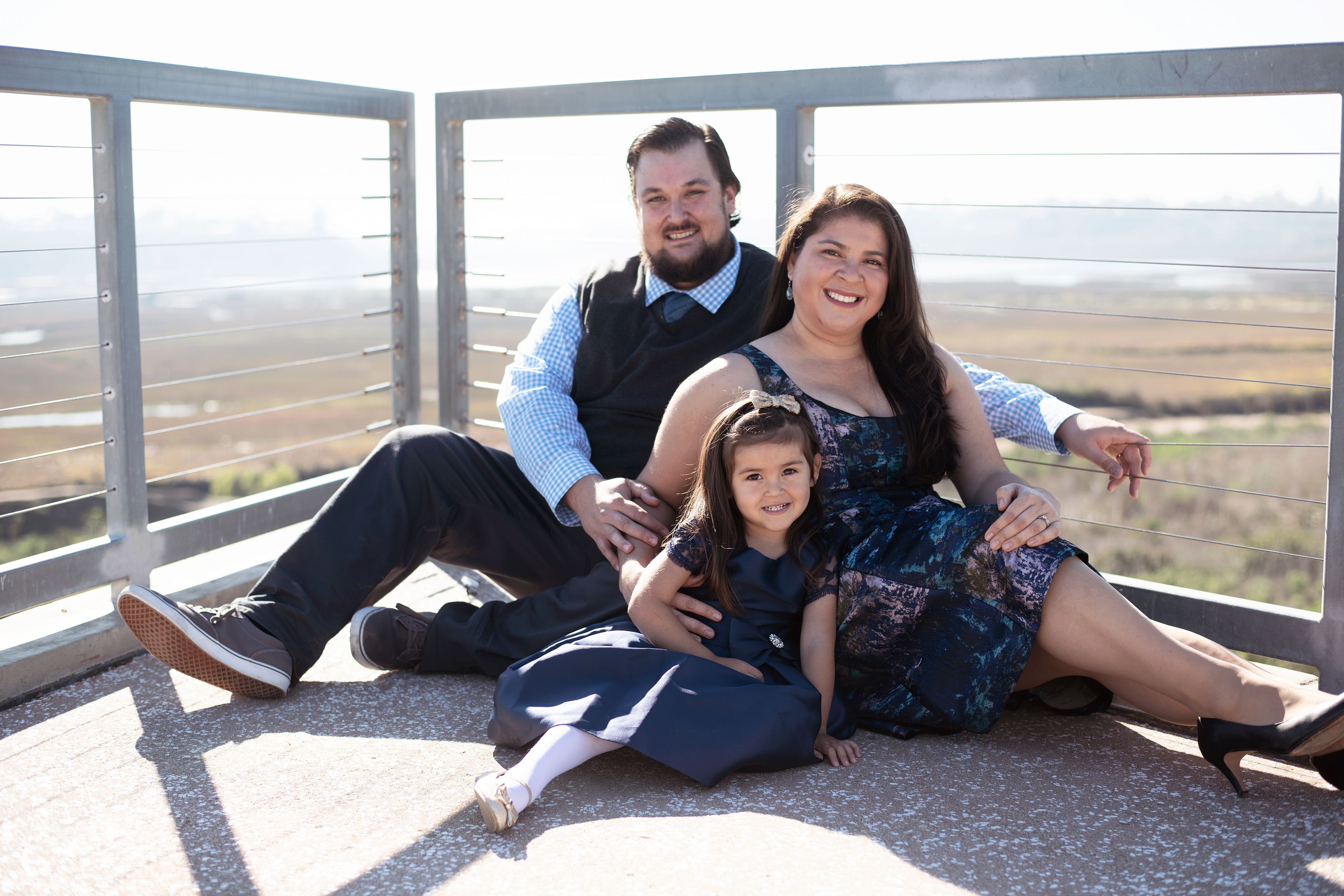 Aaron Gibson with his family